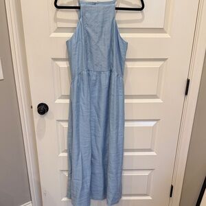 Chic Light Blue Sleeveless Dress